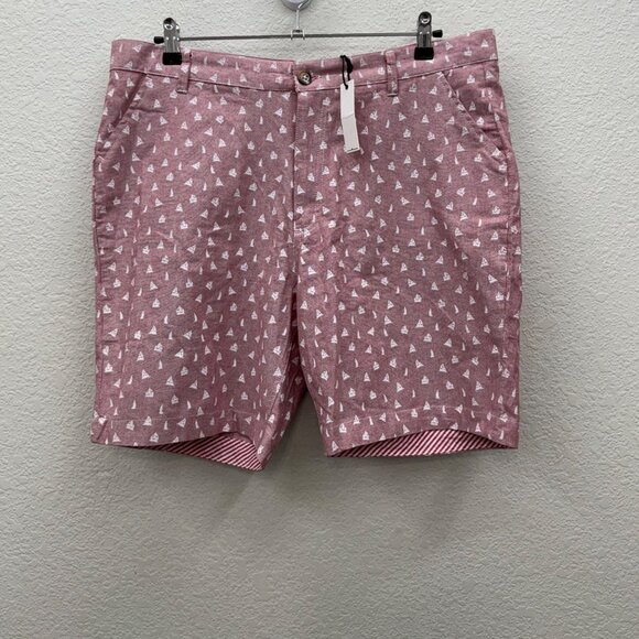 Sovereign Code Red Sailboat Print Cotton Shorts w Pockets Mens size XL NEW - Picture 1 of 7